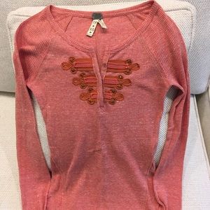 We The Free Pink Long-Sleeved Shirt, Size XS